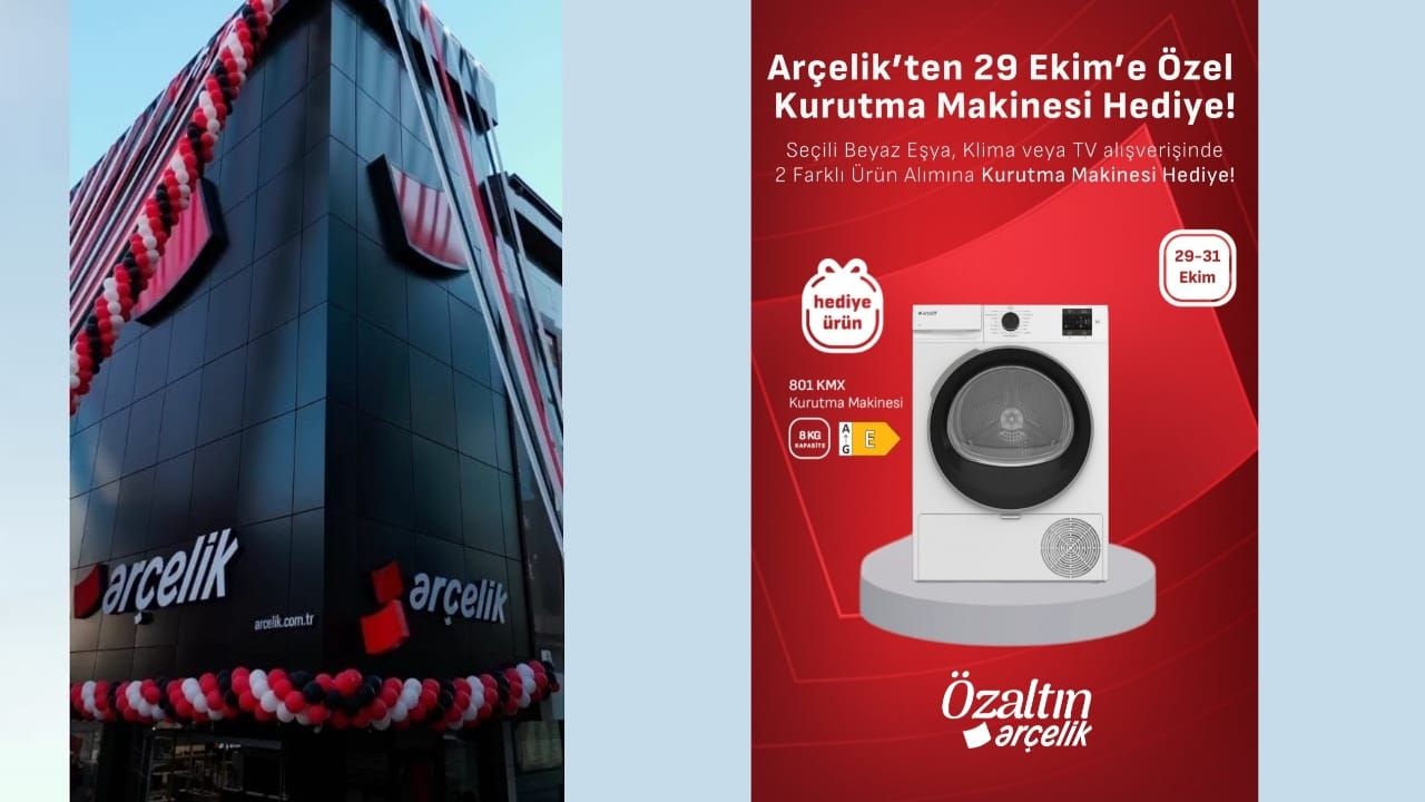 Özaltın Arçelik’ten 29 Ekim’e Özel Kurutma Makinesi Hediyesi