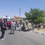 Nevşehir'de Motosikletin Çarptığı Otomobil Devrildi: 1’i Ağır, 3 Yaralı