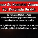 Plansız Su Kesintisi Vatandaşı Zor Durumda Bıraktı