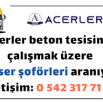 Mikser Şöförleri Aranıyor