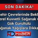 Nevşehir Çevrelerinde Beklenen Yerel Kuvvetli Sağanak ve Gök Gürültülü Sağanak Yağışlara Dikkat!