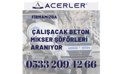 Beton Mikser Şoförleri Aranıyor