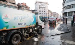 Nevşehir Belediyesi’nden Kaldırım ve Yollarda Temizlik Çalışması