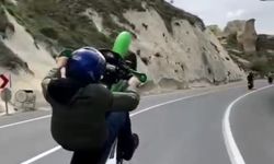 Üç Güzeller'de Motosikletle Akrobatik Hareket Yapan Motosikletliye 22 bin 687 TL Ceza