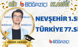 Nevşehir Boğaziçi Kursu Öğrencisi Atahan Açıkalın Nevşehir 1.si Türkiye 77.si