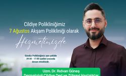Kapadokya Hastanesi'nde 7 Ağustos'ta Cildiye Akşam Polikliniği Hizmeti Sunulacak