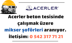Mikser Şöförleri Aranıyor