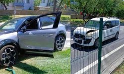 Medaş Önünde Meydana Gelen Maddi Hasarlı Kaza