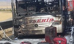 Ankara’da Seyir Halindeki Nevşehir Firmasına Ait Yolcu Otobüsü Yandı