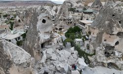 Kapadokya’da Peribacası Yıkıldı