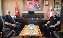 İl Jandarma Komutanı Kıdemli Albay Mehmet Çelik’ten İl Emniyet Müdürü Serkan Karaman’a Ziyaret