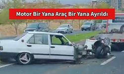 Motor Bir Yana Araç Bir Yana Ayrıldı