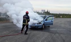 Sulusaray Yolu Üzerinde Araç Yangını Kontrol Altına Alındı
