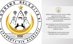 Göreme Belediyesi’nden Vatandaşlara Önemli Duyuru