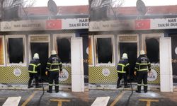 Nar'da Taksi Durağında Yangın Çıktı