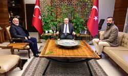 Vali Ali Fidan İş İnsanları Bayram Civelek ve Hamza Civelek’i Kabul Etti