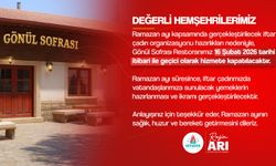 Gönül Sofrası Restoran İftar Çadırında Hizmet Verecek