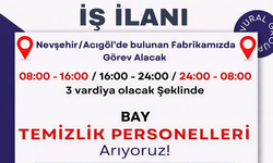 Bay Temizlik Personelleri Aranıyor