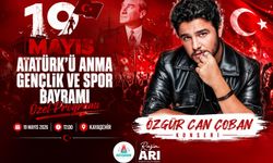 Gençlik ve Spor Bayramı’nda Özgür Can Çoban Sahne Alacak