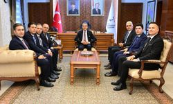 Banka Müdürlerinden Vali Hüseyin Kök’e Hayırlı Olsun Ziyareti