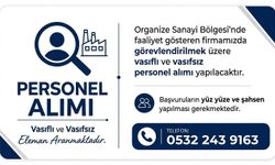 Organize Sanayi Bölgesi'nde Personel Alımı Yapılacak