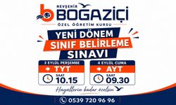 Nevşehir Boğaziçi Özel Öğretim Kursu’nda Yeni Dönem Sınıf Belirleme Sınavı