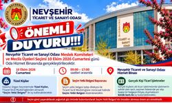 Nevşehir Ticaret ve Sanayi Odası Genel Sekreterliği’nden Önemli Duyuru!