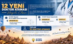 Nevşehir’e 12 Doktor Ataması Yapıldı
