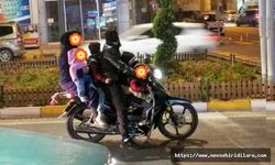 Nevşehir'de Motosiklet Üstünde 6 Kişi İle Tehlikeli Yolculuk