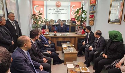 Hulusi Akar ve Memduh Büyükkılıç, MHP Nevşehir İl Başkanlığı’nı Ziyaret Etti