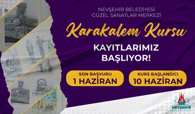 Nevşehir'de Karakalem Resim Kursu Açılacak