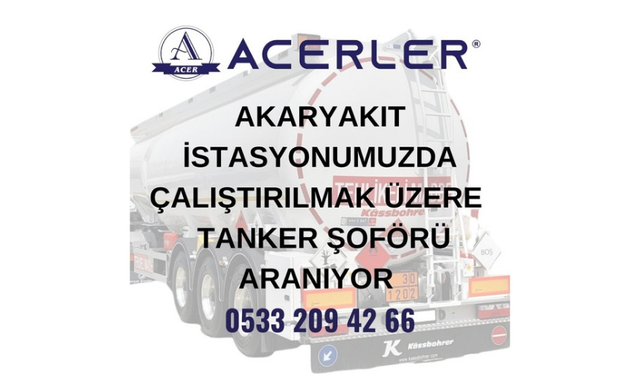 Tanker Şoförü Aranıyor