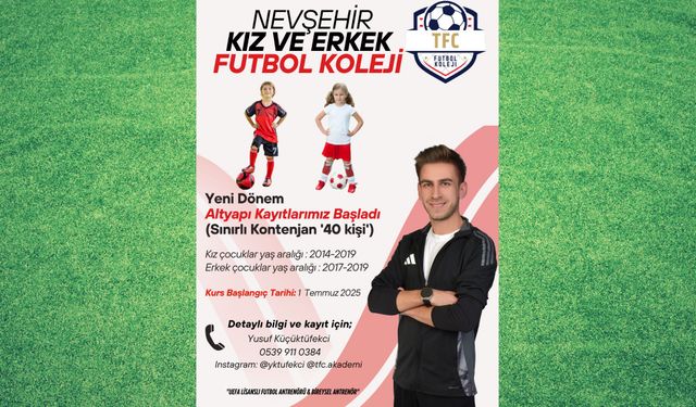 Nevşehir'de Kız Çocukları da Artık Futbol Okuluna Kavuşuyor!
