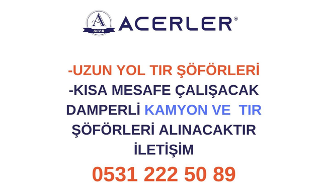 Tır ve Kamyon Şoförleri Aranıyor
