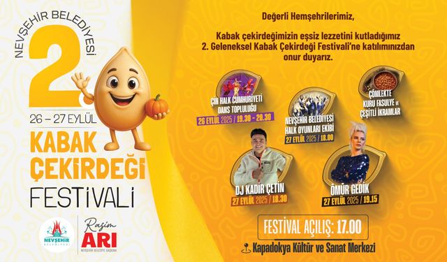 Nevşehir’de Kabak Çekirdeği Coşkusu Başlıyor!