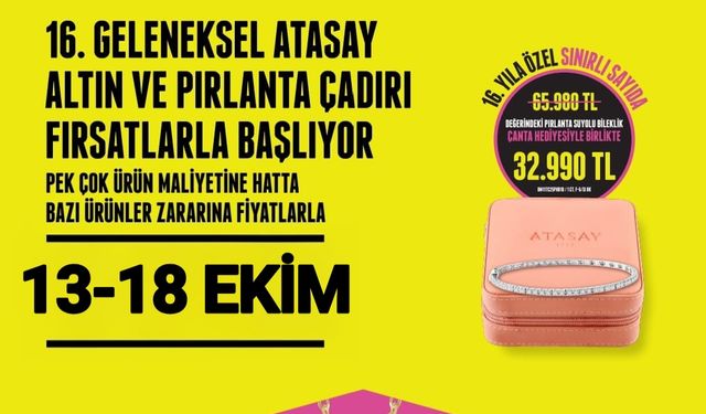Atasay Özaltın Nevşehir’de 16. Geleneksel Altın ve Pırlanta Çadırı Başladı