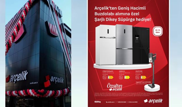 Arçelik’ten Geniş Hacimli Buzdolabı Alana Şarjlı Dikey Süpürge Hediye!