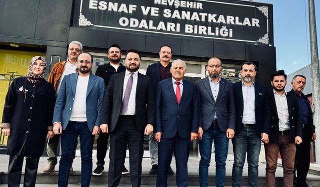 AK Parti Nevşehir Teşkilatından Esnaf ve Sanatkârlar Odaları Birliği’ne Ziyaret