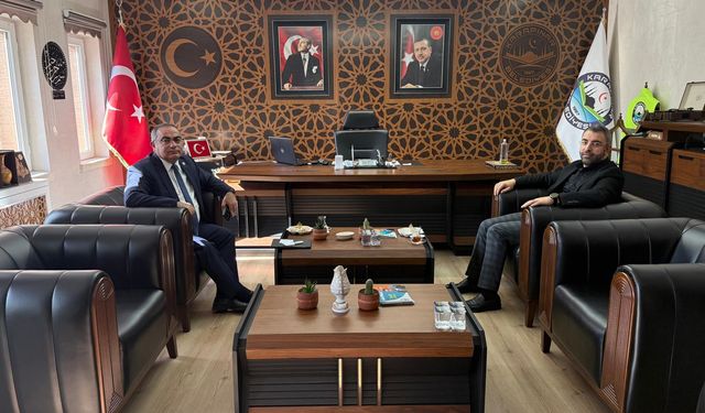 Karapınar Belediye Başkanı Yasin Güneş’e İller Bankası Kayseri Bölge Müdürü Osman Baykendi’den Ziyaret