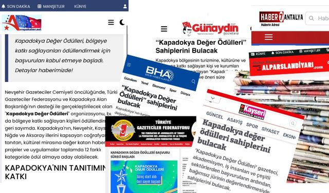 “Kapadokya Değer Ödülleri” Ulusal Çapta Ses Getiriyor