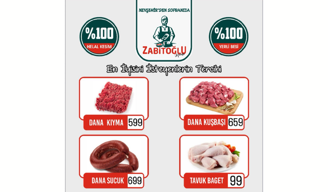 Zabitoğlu Kasap Çiftlikten Sofranıza Toptan Fiyatına Perakende Sunmaya Devam Ediyor