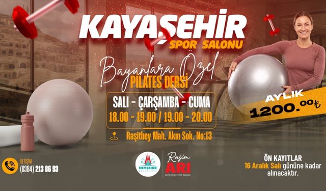 Nevşehir’de Bayanlara Özel Pilates Kurs Kayıtları Başladı