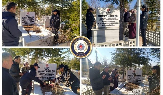 Şehit Polis Memuru Murat Hamleci Kabri Başında Anıldı