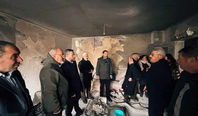 TOKİ'deki Yangında Zarar Gören Vatandaşa Milletvekili Süleyman Özgün’den Geçmiş Olsun Ziyareti