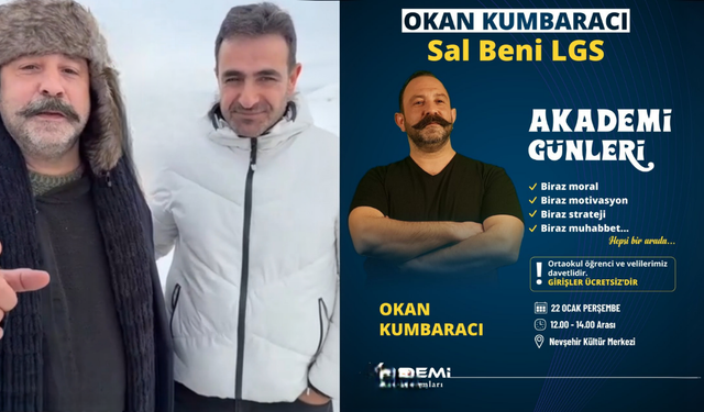 LGS Motivasyon Konuşmacısı Okan Kumbaracı Nevşehir’de