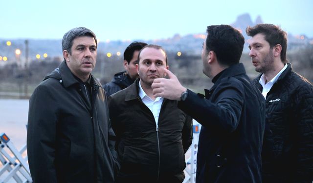 Kapadokya Alan Başkanı Aslanbay, festival alanında incelemelerde bulundu