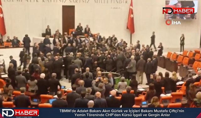 TBMM'de Adalet Bakanı Akın Gürlek ve İçişleri Bakanı Mustafa Çiftçi'nin Yemin Töreninde Gergin Anlar