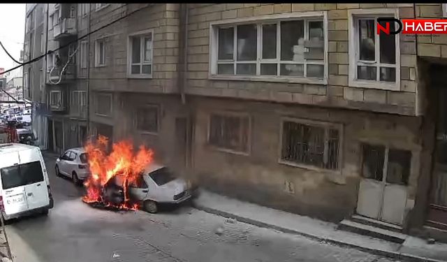 Nevşehir Kapucubaşı Mahallesi’nde Araç Yangını