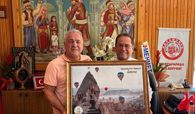 Göreme Belediye Başkanı Ömer Eren’den Mustafapaşa Belediye Başkanı Mustafa Özer’e Hayırlı Olsun Ziyareti