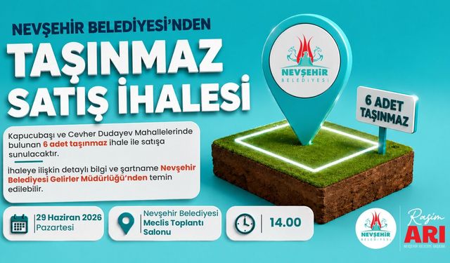 Nevşehir Belediyesi’nden Arsa ve Dükkan Satış İhalesi